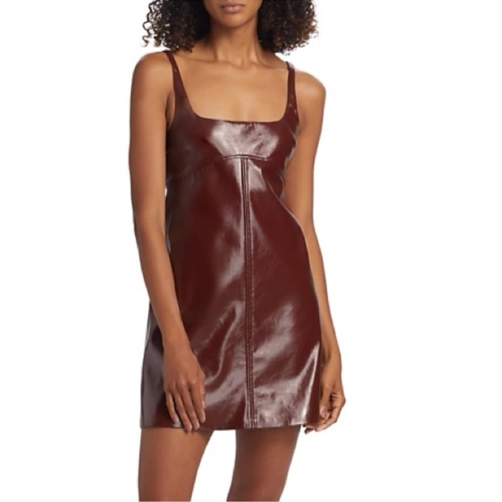 Amanda Uprichard Glossy Brown Dress